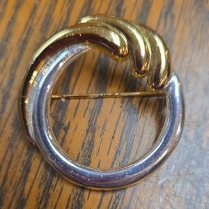 Elegant Gold and Silver Women's Brooch